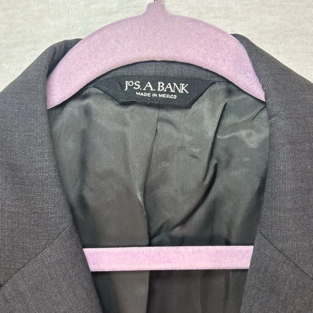 Jos A Bank Signature Collection Men’s Size 46L  Wool Gray Blazer/Sport Coat